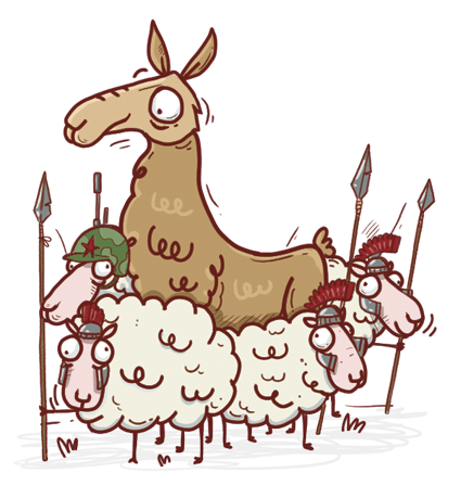 Llamagedón - ilustración